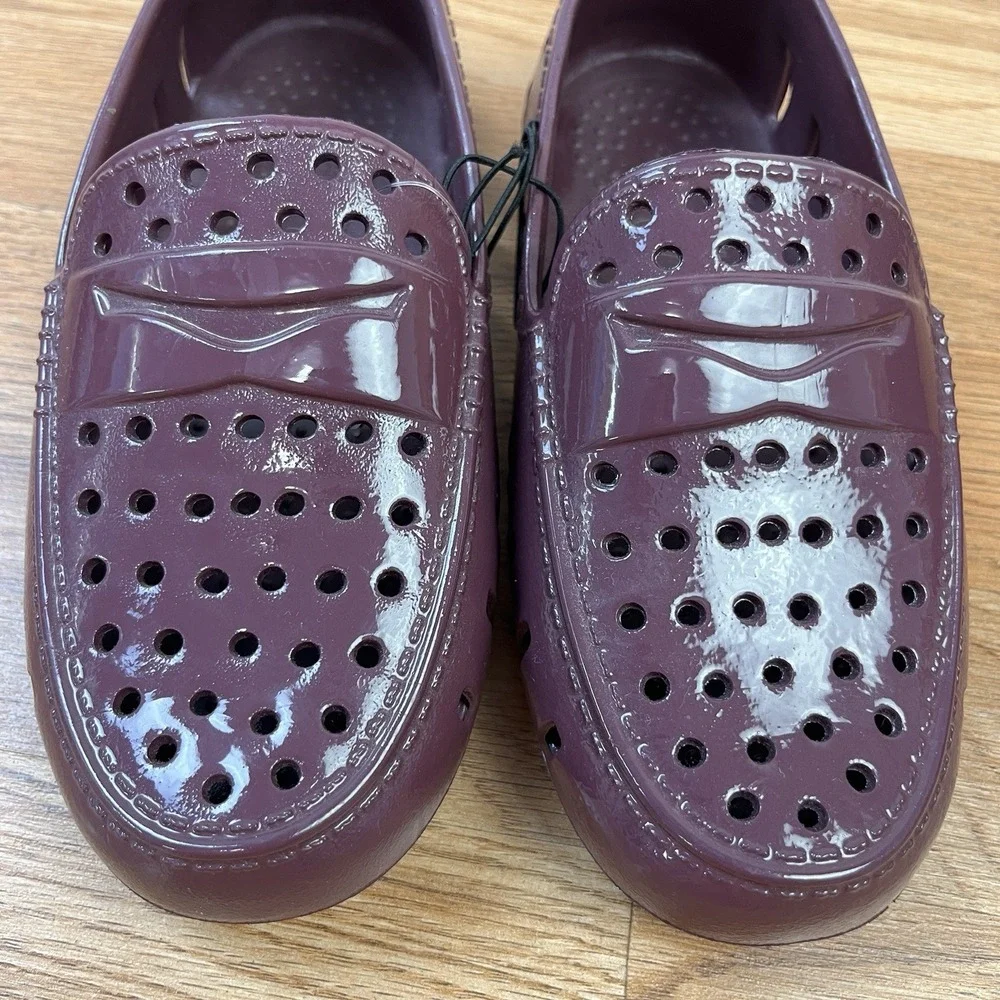 Floafers Prodigy Driver Burgundy‎ Patent  Loafers Shoes Big Kids Size 2 NEW